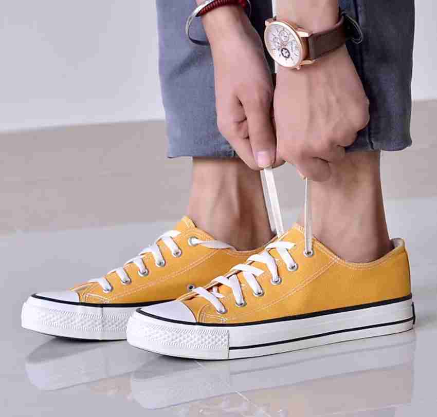 Yellow canvas deals shoes mens