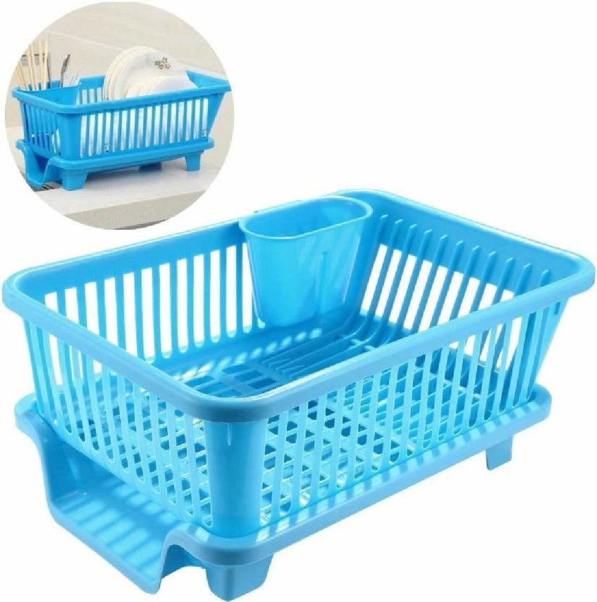 Picvel Dish Drainer Kitchen Rack Plastic New Design Bottom Tray More  Convenient Supporting Individual Chopsticks Spoon, Basket With Drainer Rack  Price in India - Buy Picvel Dish Drainer Kitchen Rack Plastic New