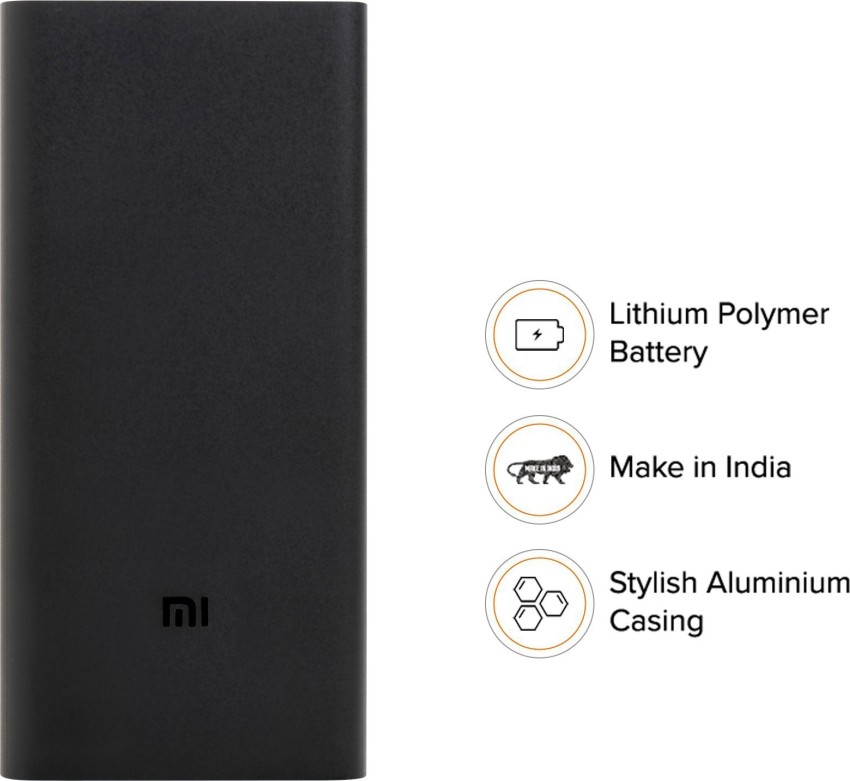 200 mAH Xiaomi Mi 20000mAh Black Power Bank at Rs 1600 in New