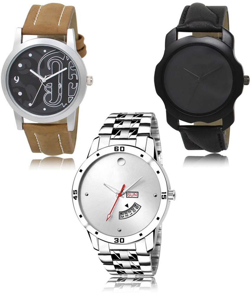 SWIFFIN New latest Designer Combo of 3 Analog Watch For Men