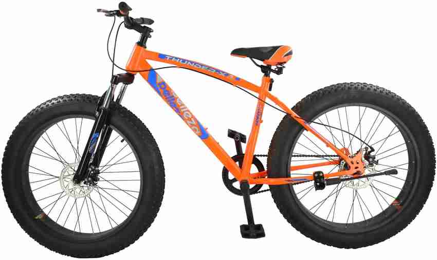 Mustang Thunder Fatboy Bike For Adults Orange 26 T Fat Tyre Cycle
