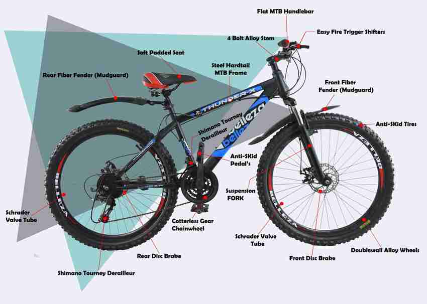 Mustang Thunder X Bike For Adults Black 26 T Mountain Hardtail Cycle Price in India Buy Mustang Thunder X Bike For Adults Black 26 T Mountain Hardtail Cycle online at Flipkart