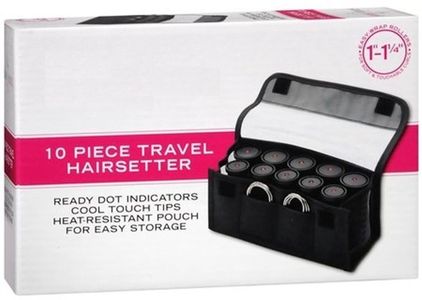 Heated hair outlet rollers for travelling