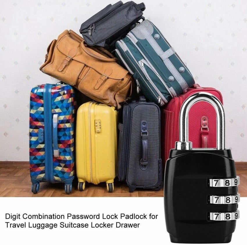 4 Digit Combination] Padlock Travel Luggage Suitcase Bag Lock School Gym  Locker