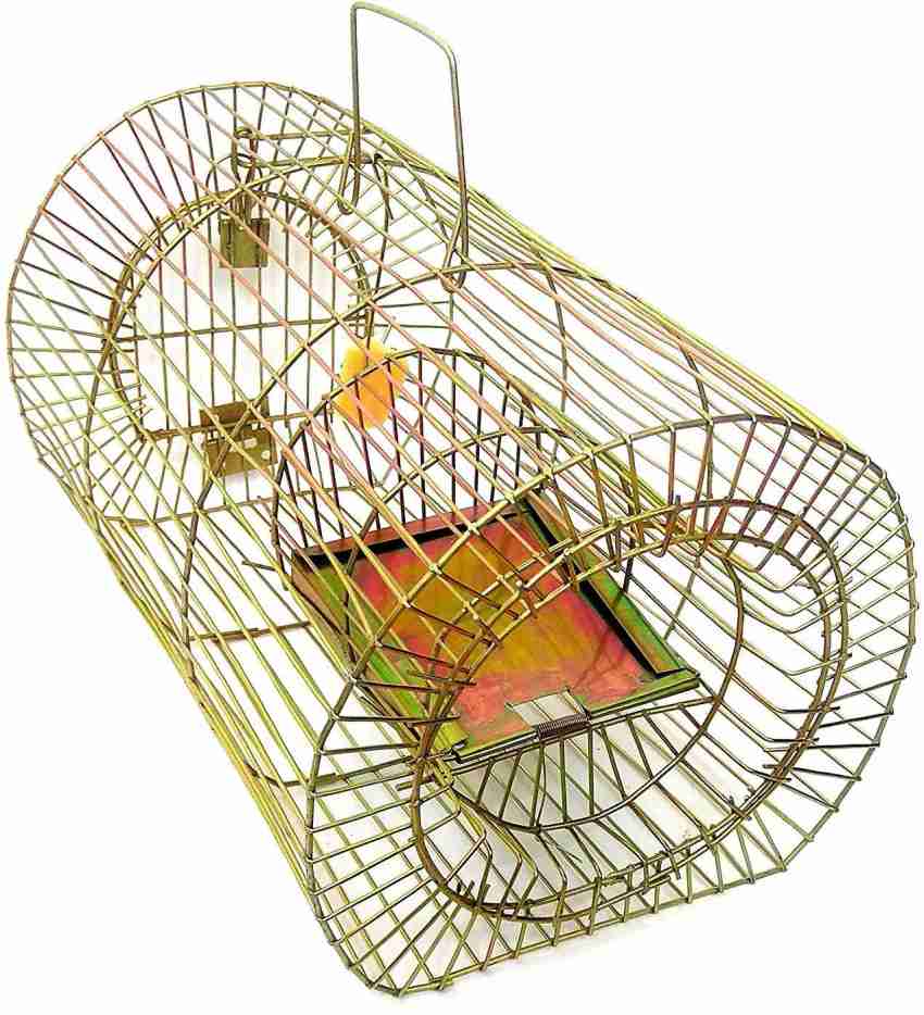 Rat, Mouse, Rodent Trap, Catcher Cage, Rustic Non-Toxic Iron Gold Color Net