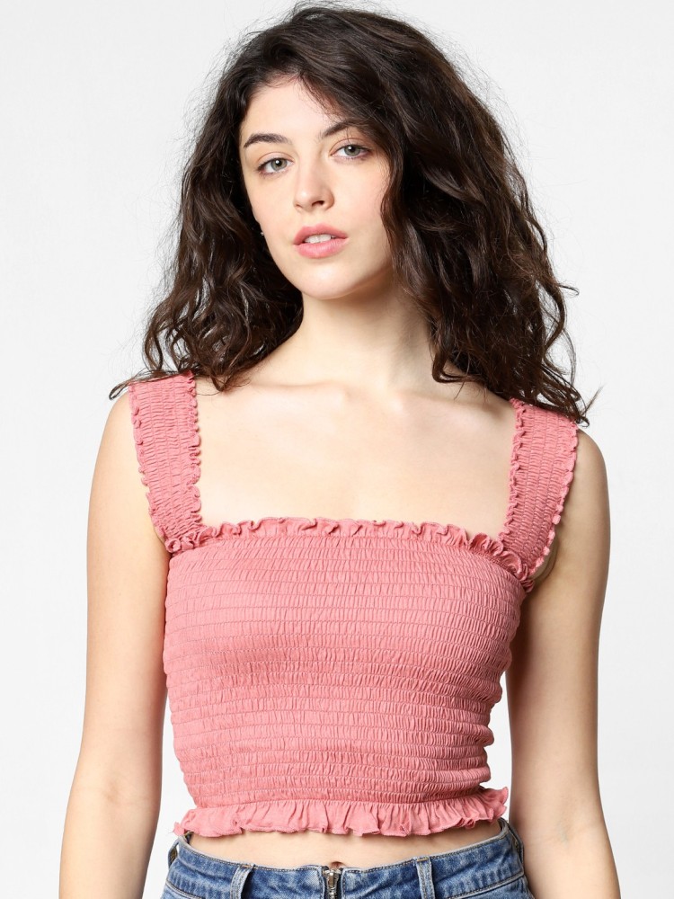 Buy online Women's Crop Square Neck Top from western wear for Women by  Ankles for ₹449 at 68% off