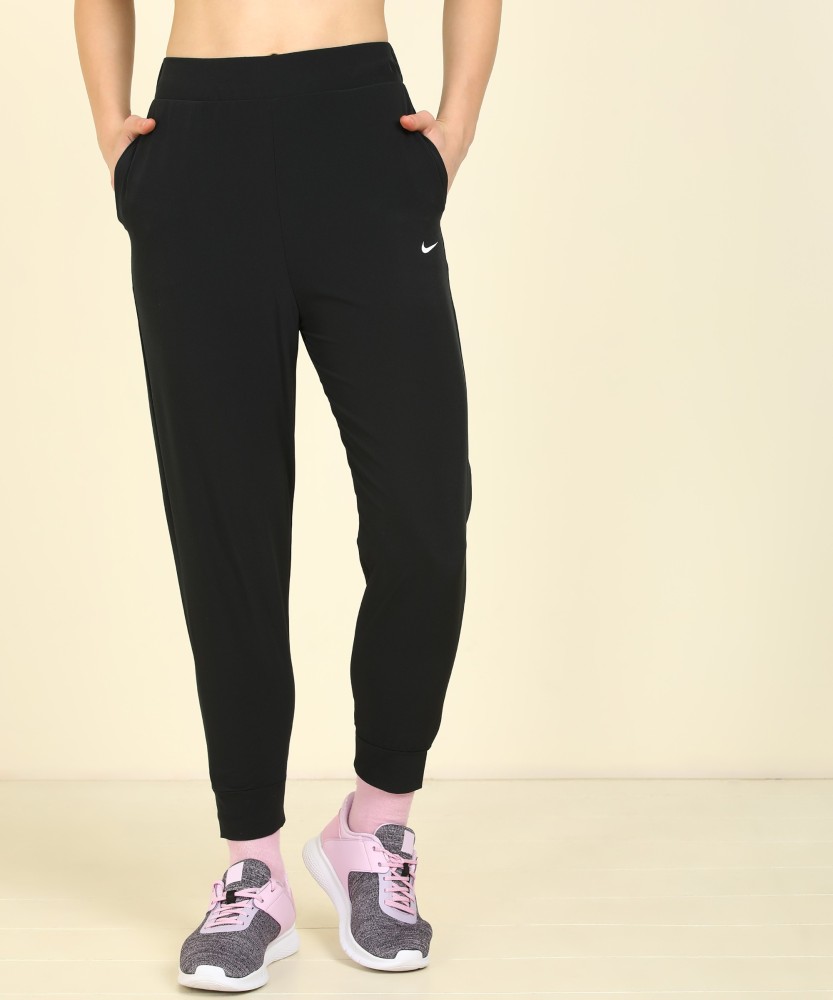 NIKE Self Design Women Black Track Pants - Buy NIKE Self Design