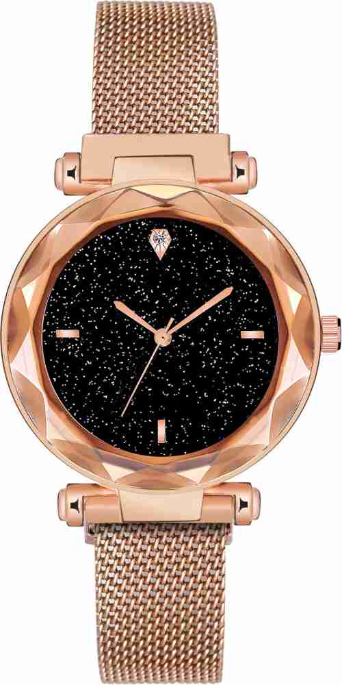 give and take Magnet Buckle Analog Watch For Girls Buy give and take Magnet Buckle Analog Watch For Girls MAG 3 Luxury Mesh Magnet Buckle Starry Sky Quartz Watches Online