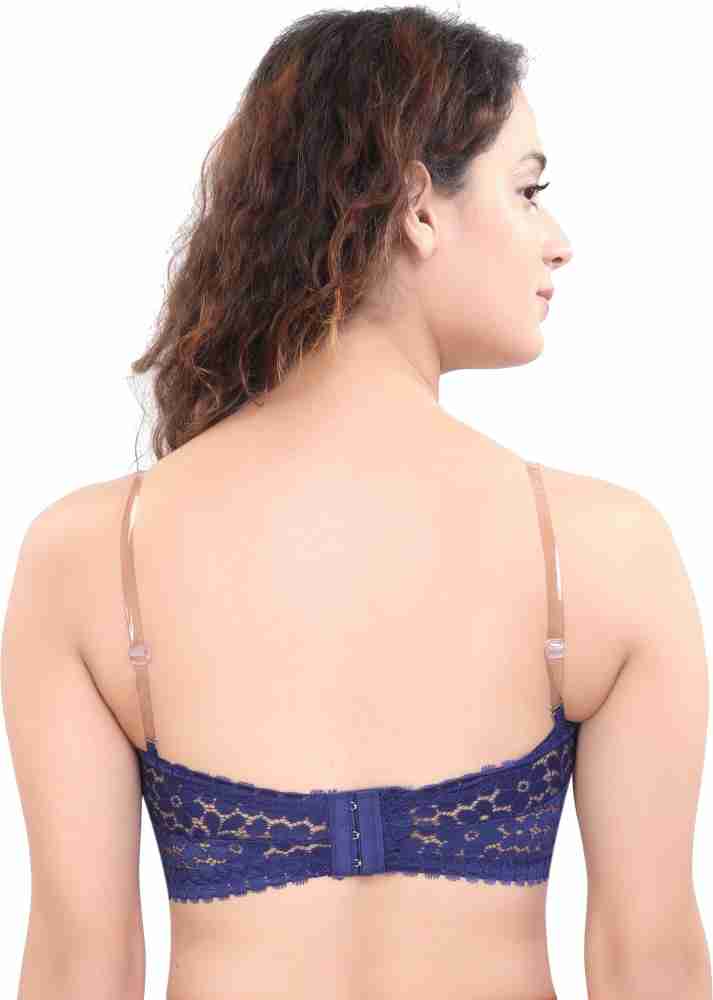 PLUMBURY STRAPLESS LACE TUBE BRA WITH BACK HOOK Women Bandeau/Tube Lightly  Padded Bra - Buy PLUMBURY STRAPLESS LACE TUBE BRA WITH BACK HOOK Women  Bandeau/Tube Lightly Padded Bra Online at Best Prices