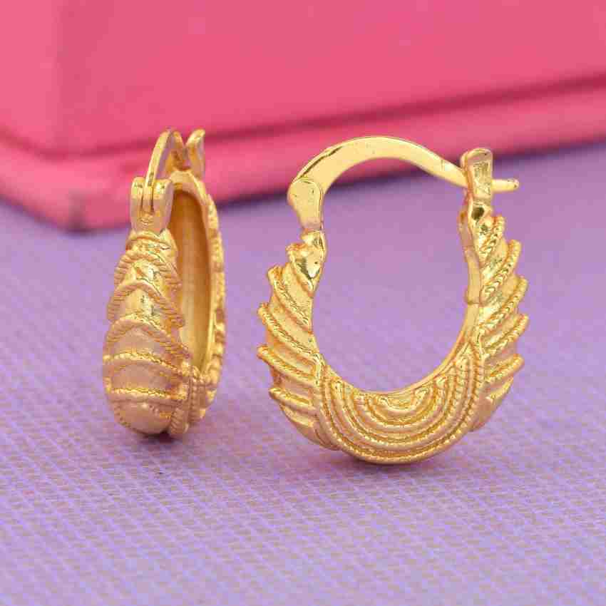 Basket design gold on sale earrings