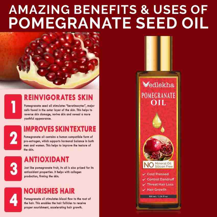 Vedlekha 100 Pure Natural Pomegranate Oil For Hair Growth Anti