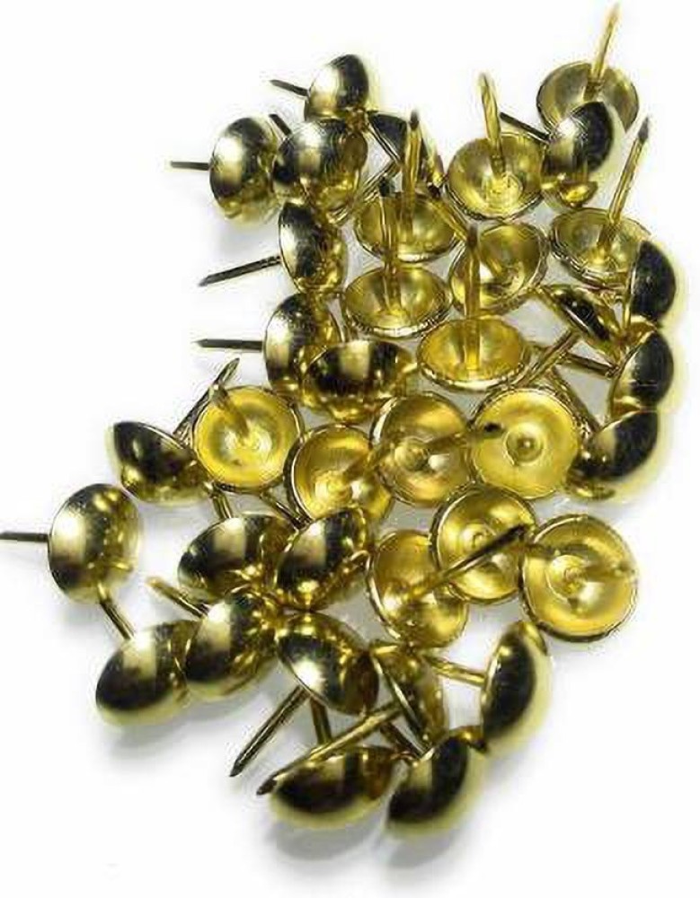 Tuplip Fe- Finishing Nails Small 1''Inch X 15 Gauge (780Pcs), Brad Head Nails  Hardware 2D (25Mm) Brass Plated Gold Nails For Wall Hanging Pictures/Wo -  Imported Products from USA - iBhejo