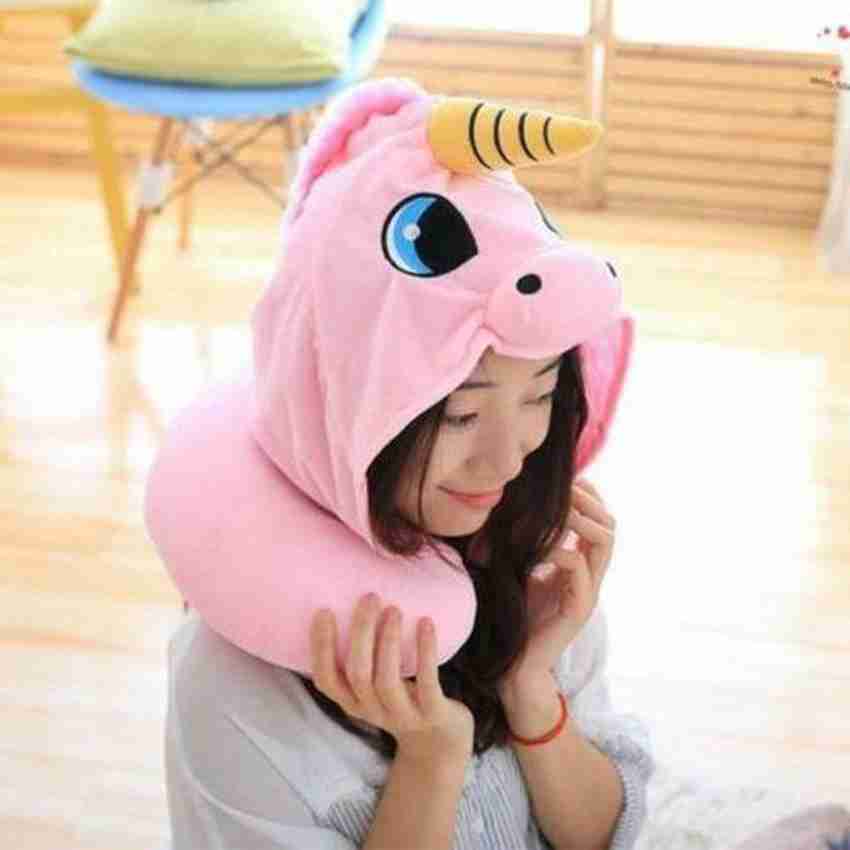 Unicorn neck pillow with on sale hood