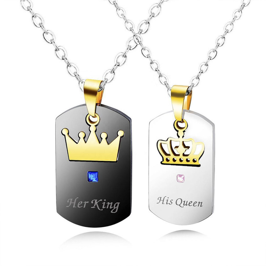 His queen cheap her king necklace