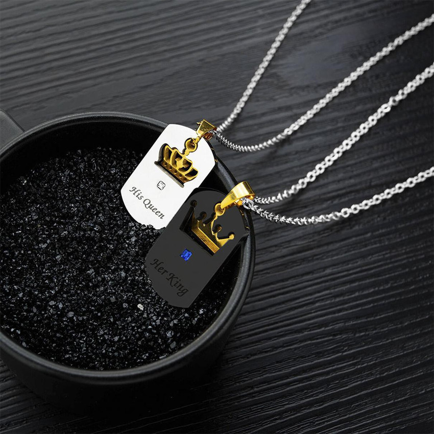 His queen her king necklace best sale