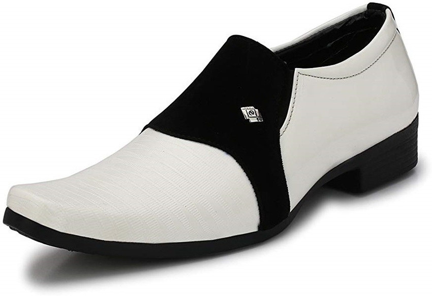 Black and sales white formal shoes