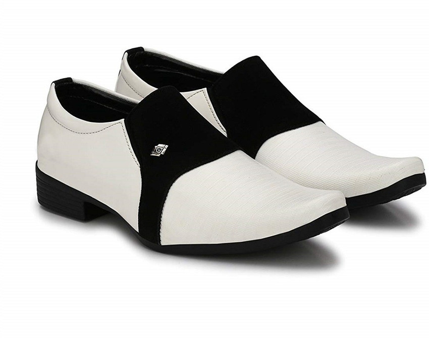 Black and white formal shoes mens cheap