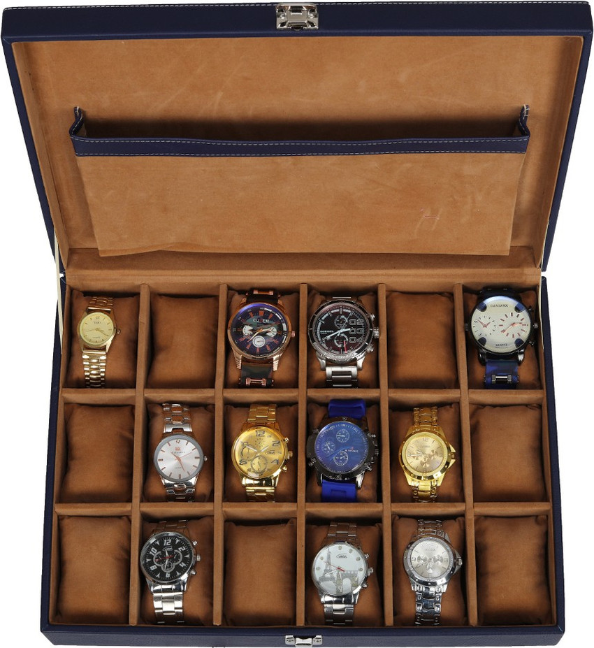 Leatherworld Watch Organizer Storage Box Case 18 Watch Box Price