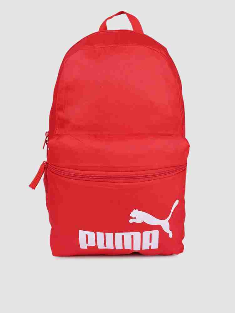 PUMA Unisex Brand Logo Backpack 23 L Laptop Backpack Red Price