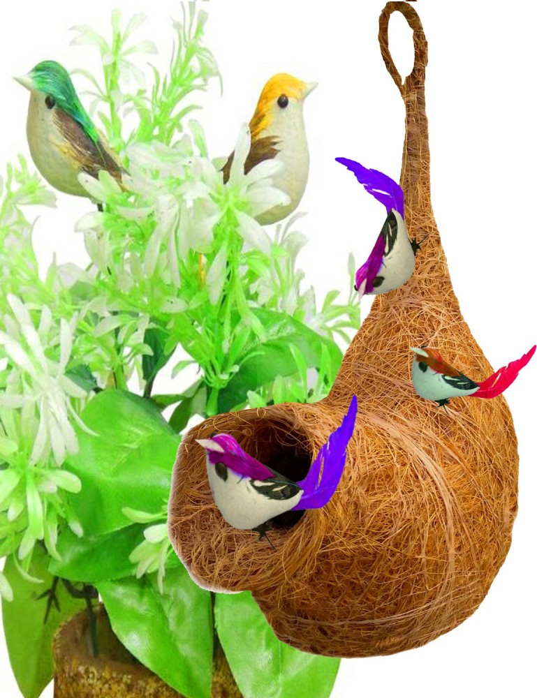 LIVEONCE Dukan real Coir house organic coir bird nest for bird