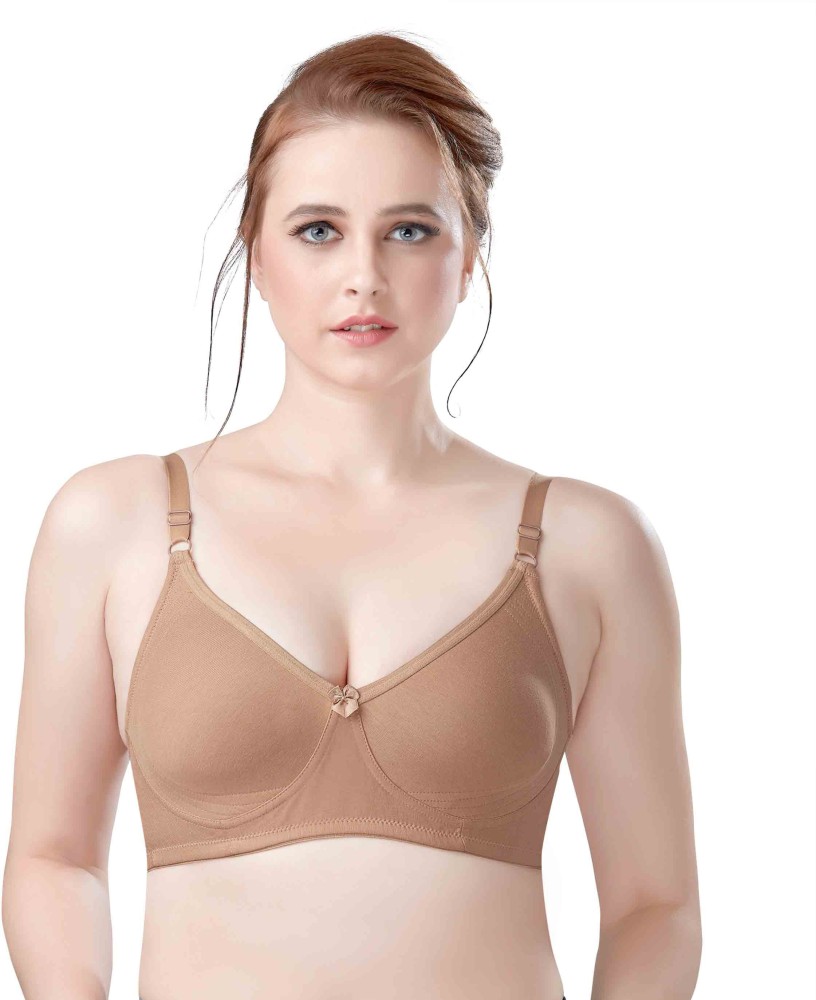 Womens Plus Size Bras Full Coverage Lace Underwire Unlined Bra Up To J  Taupe 36C