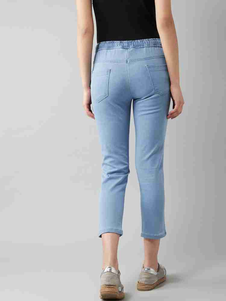 Buy The Dry State Jogger Fit Women Light Blue Jeans Online at Best