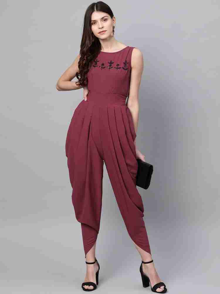 Buy ZIMA LETO Solid Women Jumpsuit Online at Best Prices in India