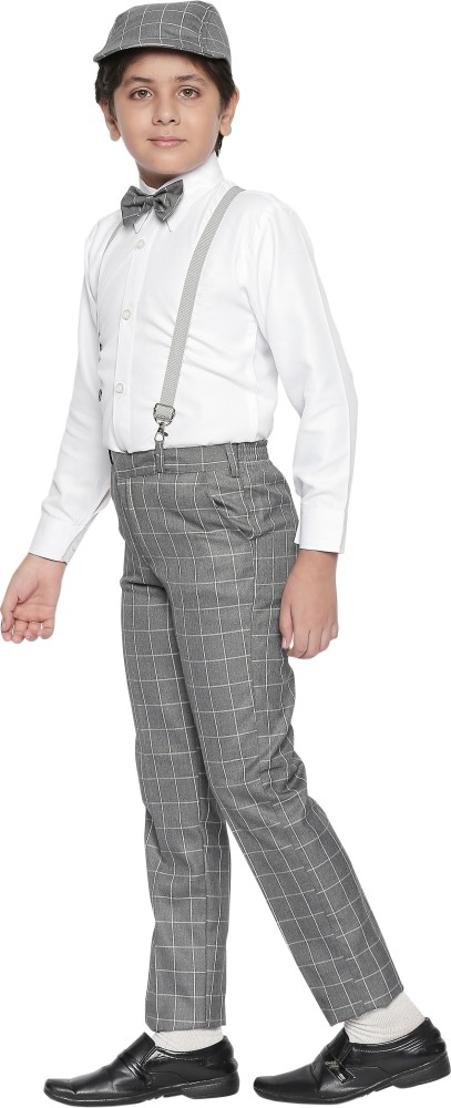 Buy UNITED COLORS OF BENETTON Navy Boys Slim Fit Patterned Suspender  Trousers  Shoppers Stop