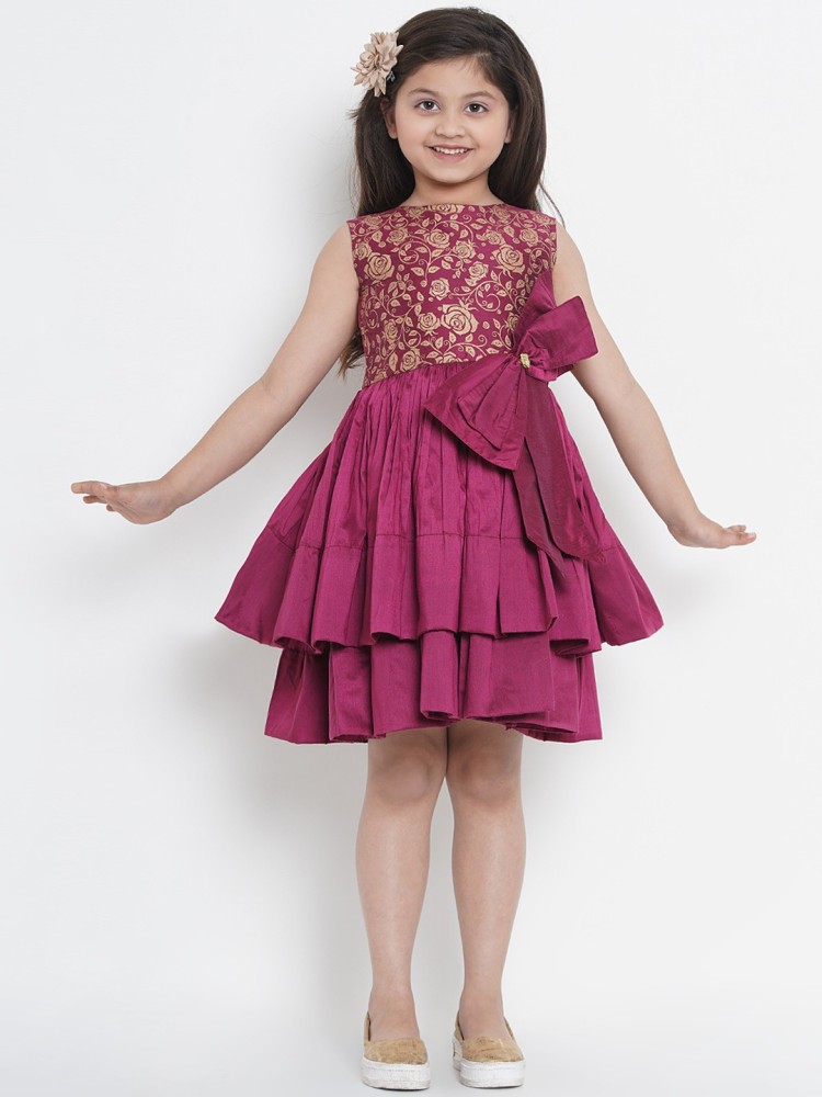Girls Dress Combo Pack Of 2 | 5-6 Years Girls Red Dress | 6-7 Years Girls  Knee length Dress | 7-8 Years | 8-9 Years Girls Multicolor Dress | 9-10 Years  Girls