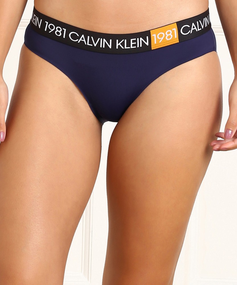 Womens Calvin Klein purple Logo Thong