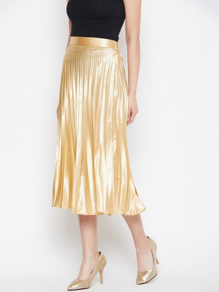 Gold pleated hotsell skirt xxl