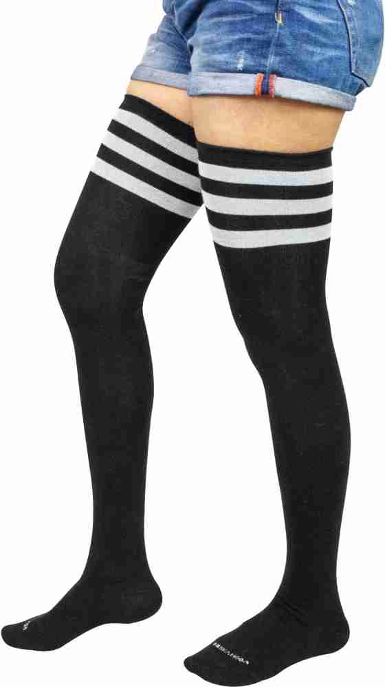 Buy Kalaneet 2 pair High Thigh White Stocking for Girls and women at
