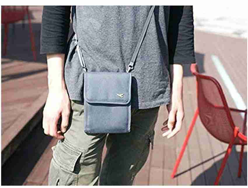 LWVAX Traveller Neck Pouch Passport Sling Bag For Men and Women