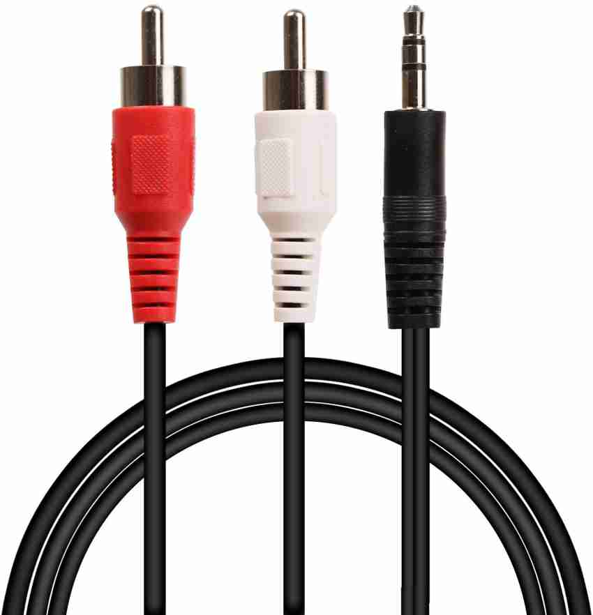 Cable audio estereo jack 3.5 macho - 2x RCA macho 10 M Negro