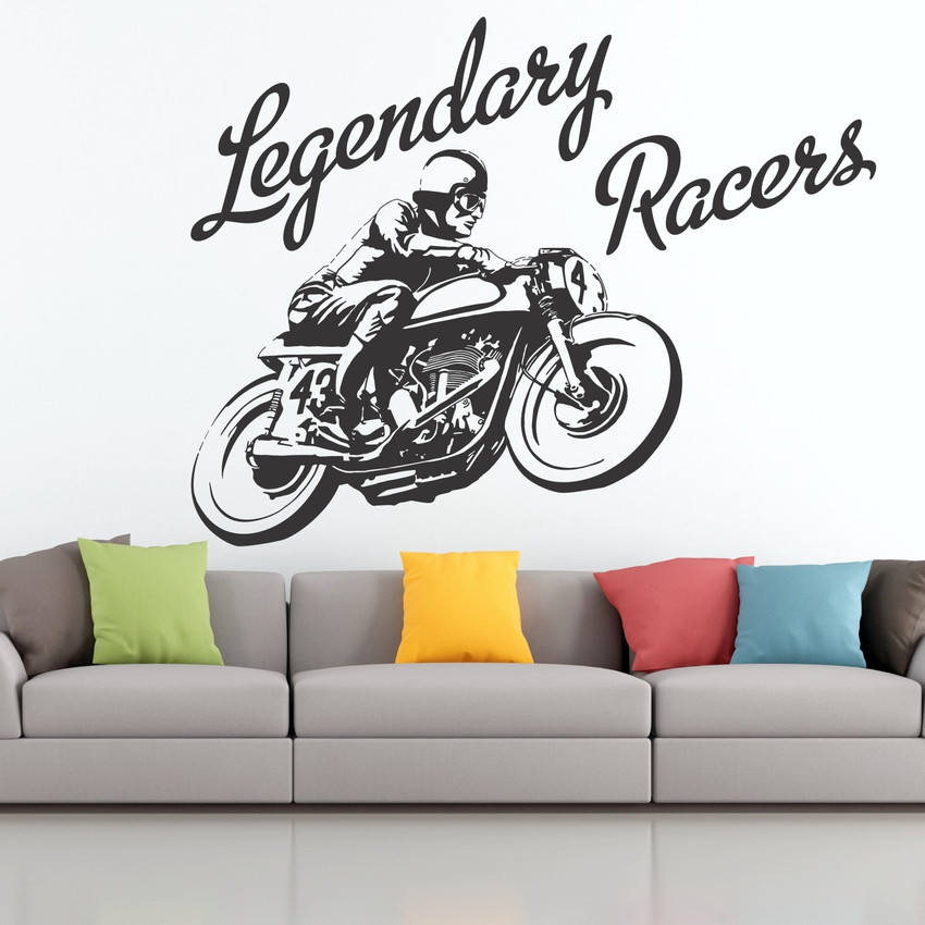 StickMe 100 cm Legendary Racers Bike Wall Sticker SM 340 Self