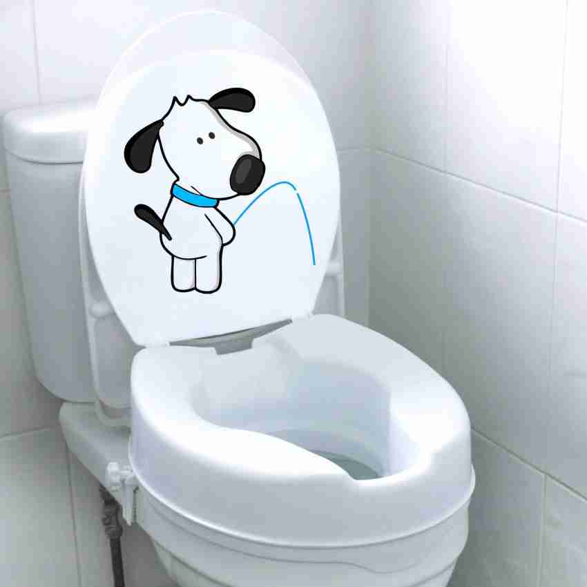 Pixel Print 45 cm Funny Toilet Sticker Removable Sticker Price in