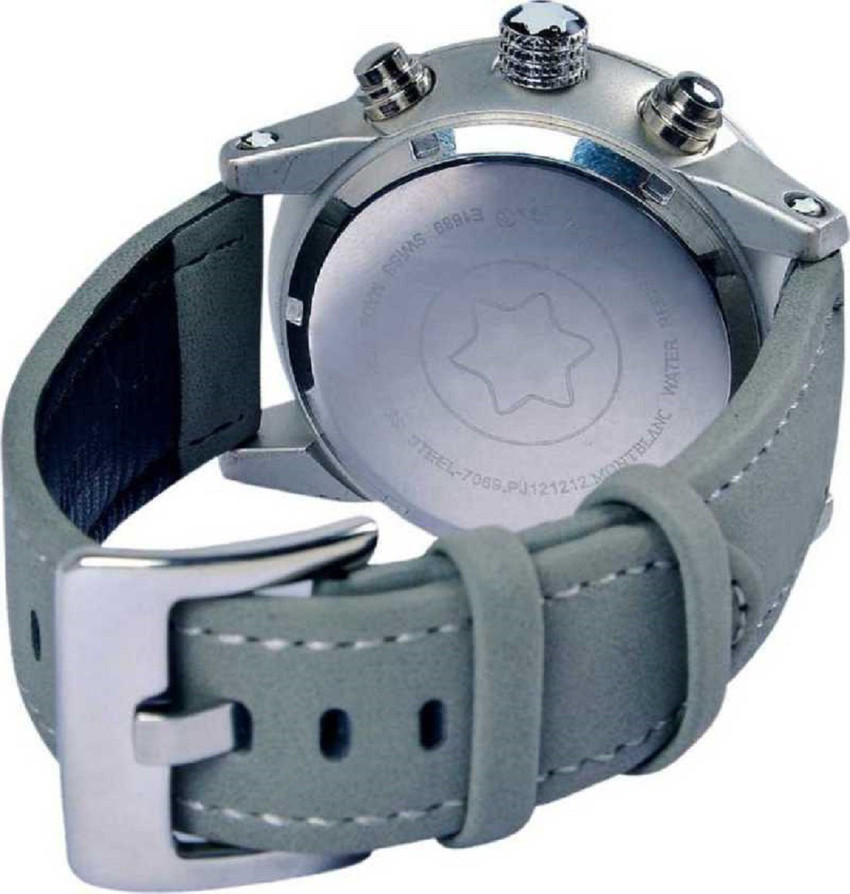 VIHAN SALES New Arrival Montblanc Grey Color Genuine Leather Straps Watch New Arrival Imported High Quality Montblanc Grey Color Genuine Leather Straps Watch Analog Watch For Men Women Buy