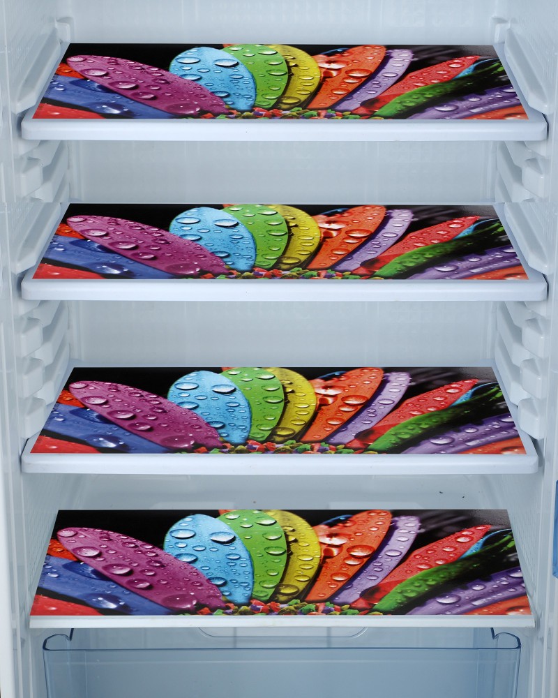 PVC Big Size Refrigerator Drawer/Fridge Mats (Multicolour, 12X17