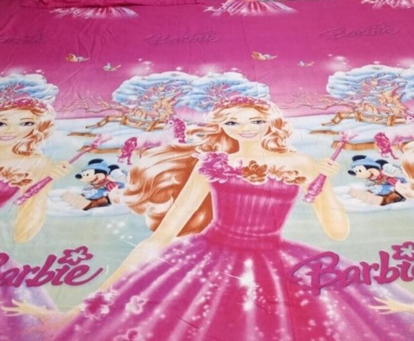 Barbie single best sale bed sheet