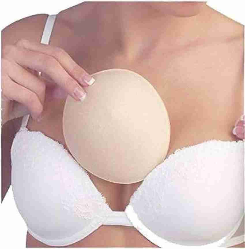 Bra Cups Pad for Women Round Cotton Cup Bra Pads Blouse Cups Pads Inserts-  Pack of 3 Pairs whait & washable cups