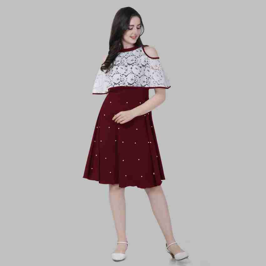 one piece dress knee length flipkart