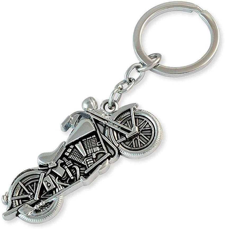 BORING Mini silver Royal Bullet Bike Key Chain Price in India