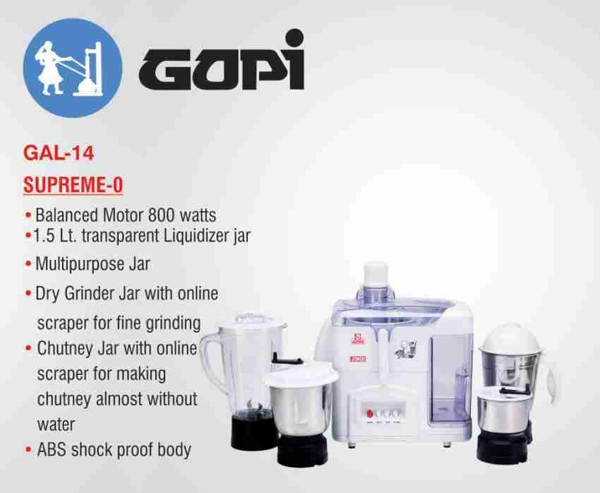 Gopi juicer hotsell mixer grinder