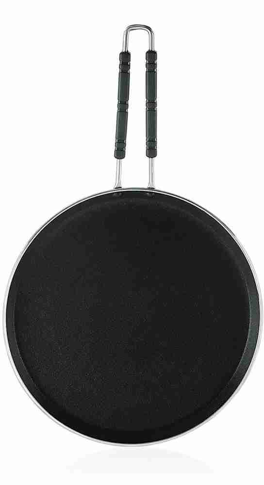 Vinod Zest Non-Stick Flat Dosa Tawa/Griddle, 10, Black 