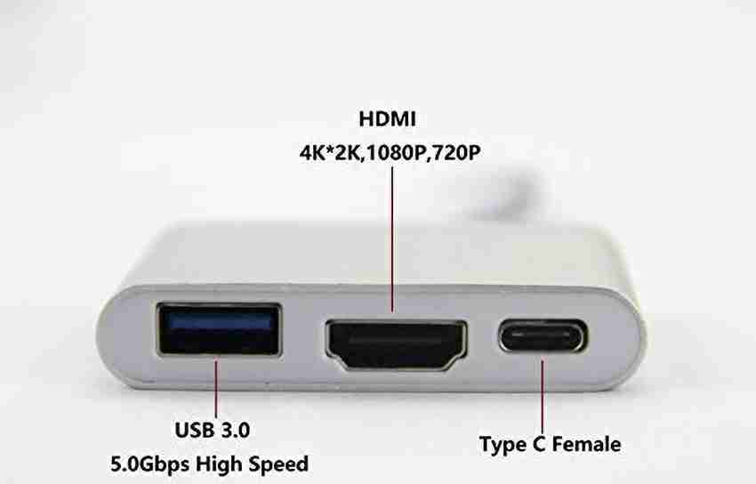 microware Type C HDMI Hub USB C to HDMI USB 3.0 Type C Female Type
