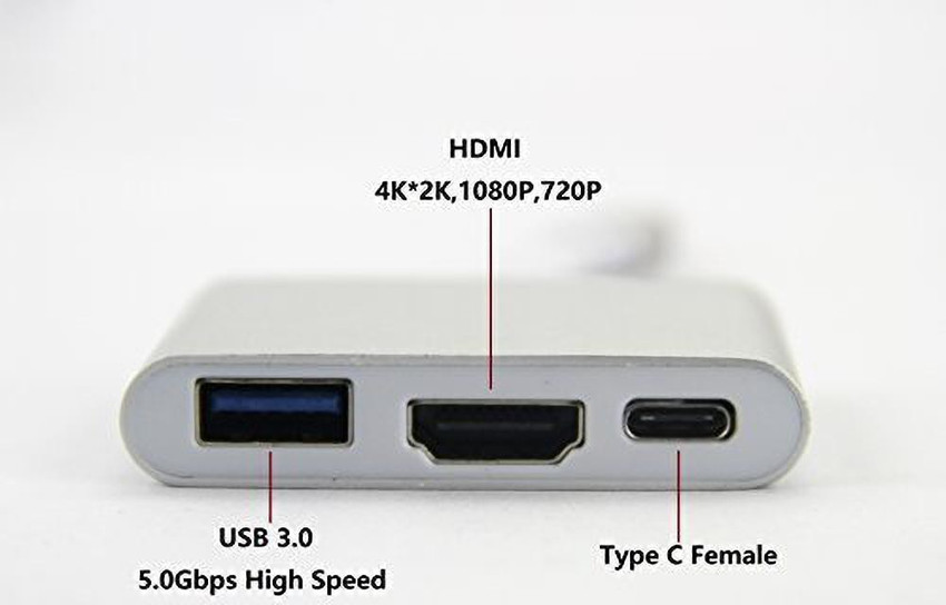 microware Type C HDMI Hub USB C to HDMI USB 3.0 Type C Female Type
