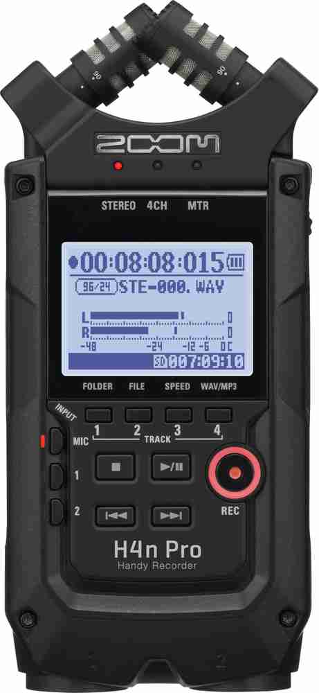 ZOOM H4N PRO Handy Recorder All Black Finish 4 Tracks Digital 