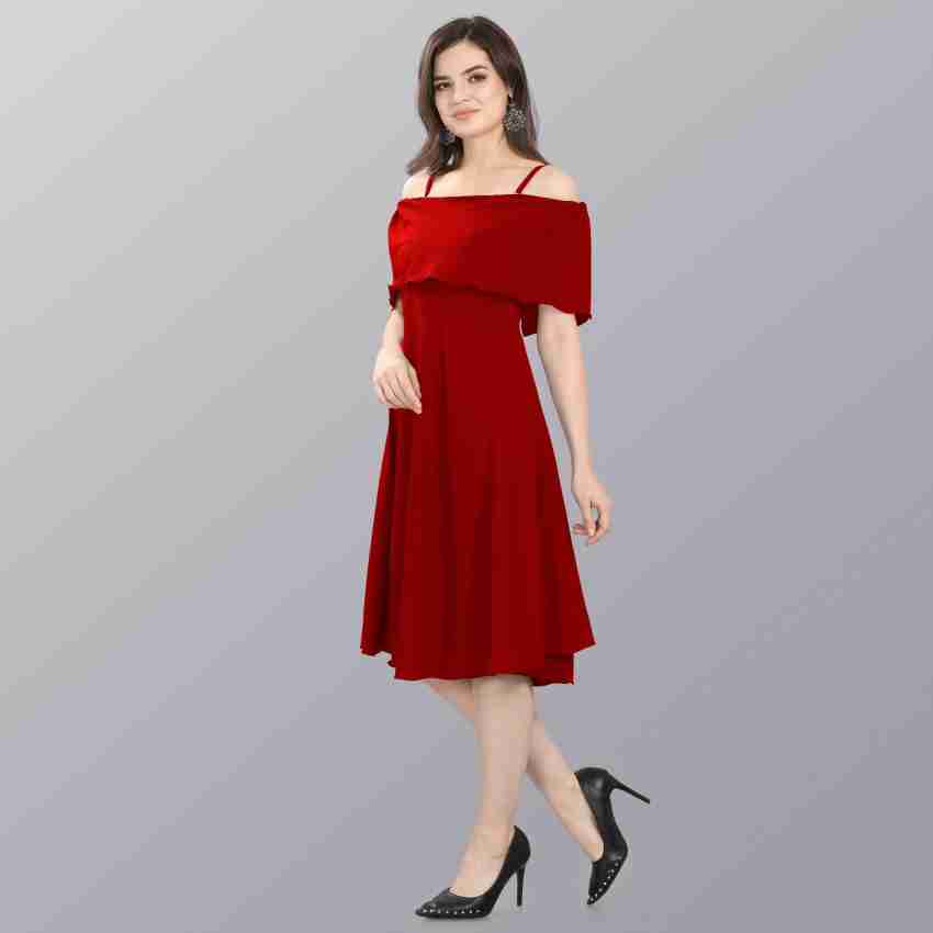 Red colour 2024 western dress