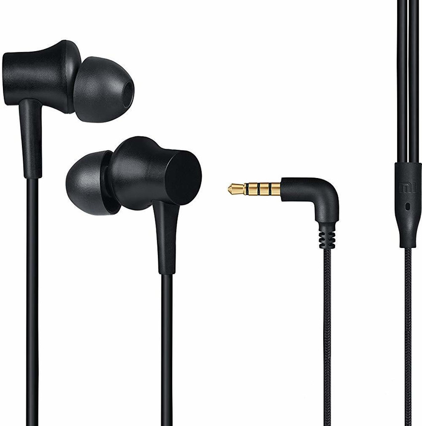 Mi Earphones Basic with Mic Black Wired Headset Price in India