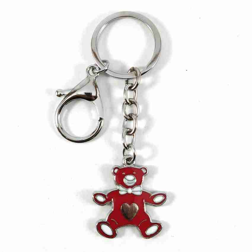 Gold- and red-colored Teddy Bear Key ring